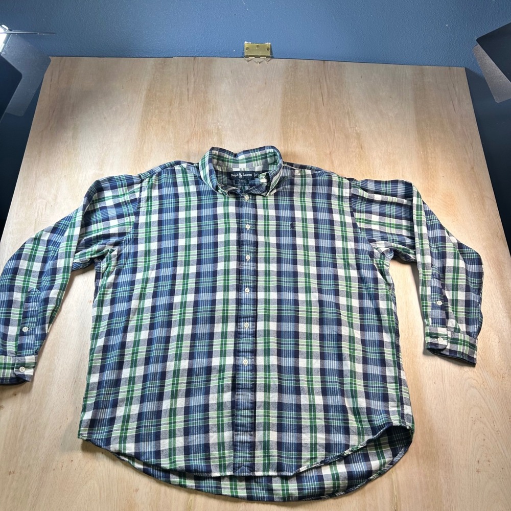 Ralph Lauren Blake Mens XL Plaid Button Down Y2K flannel